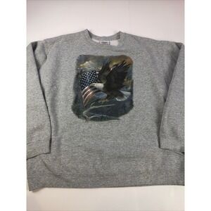 Vintage Pluma Heavyweight Sweatshirt American Flag Eagle: Size XL